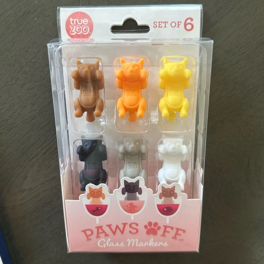 Whiskers Silicone Drink Charms & Cat Glass Markers